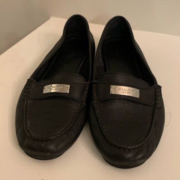 Coach Shoes - Coach Frederica Black Leather Loafers Size 9